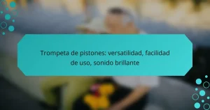 Trompeta de pistones: versatilidad, facilidad de uso, sonido brillante